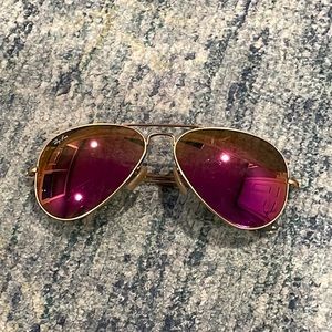 Original Ray Ban Pink and Gold Sunglasses
